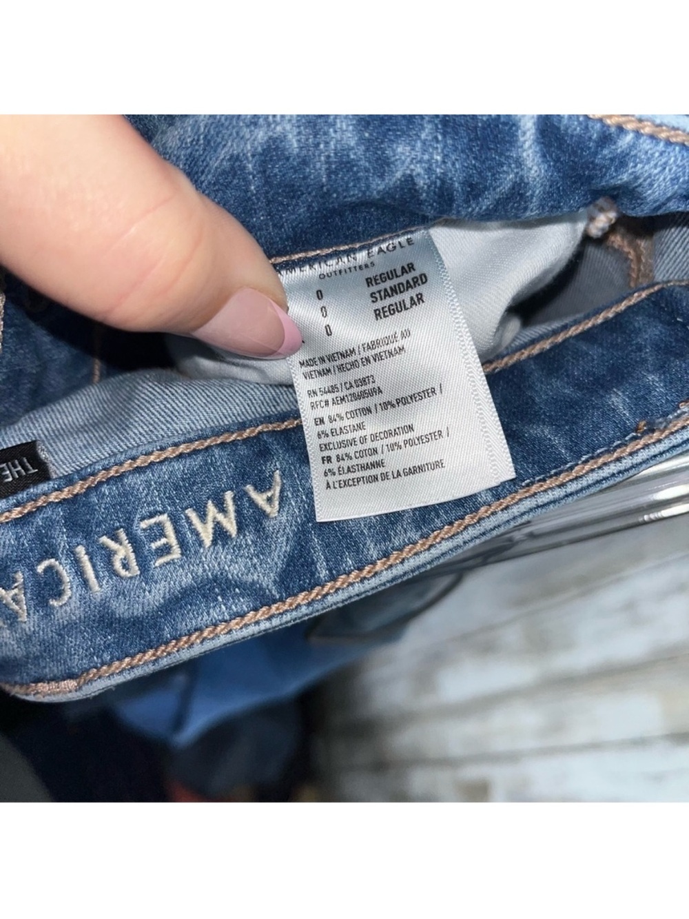 American Eagle The Dream Jean Super High Rise Jegging Distressed Women’s 0 - Picture 7 of 8